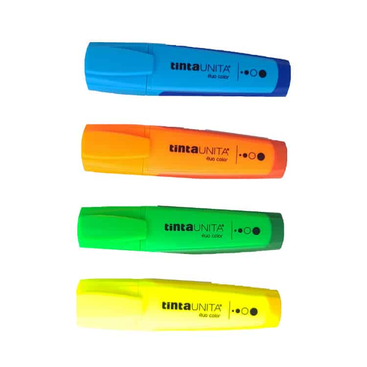 Featured image for “Evidenziatori TINTA UNITA Fluo Set Scorta”