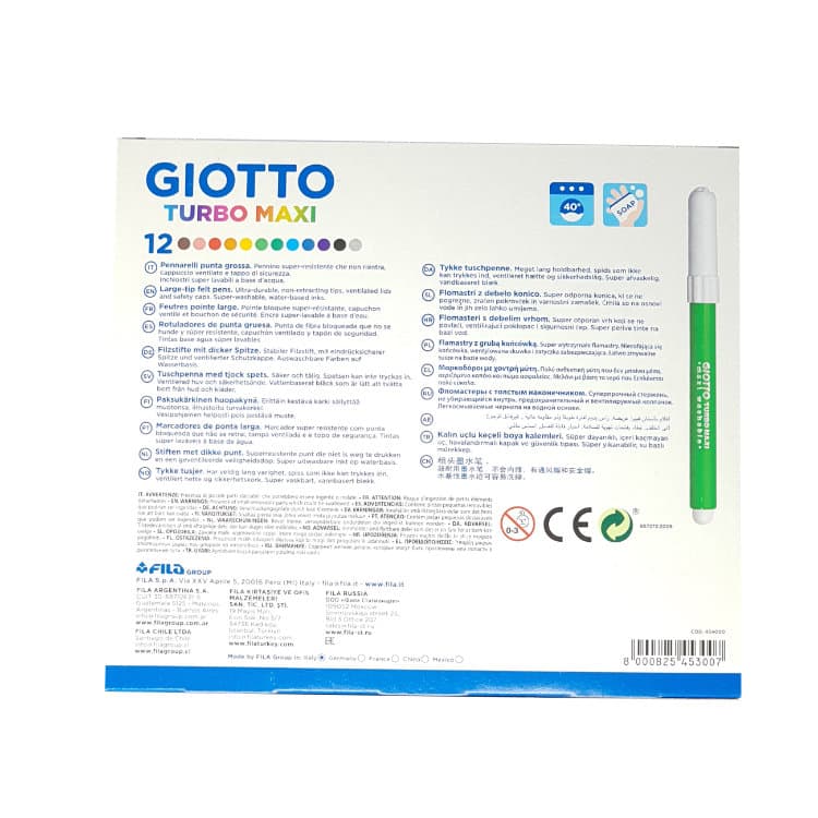Pennarelli GIOTTO Punta Grossa 5.0 mm Confezioni - immagine 4