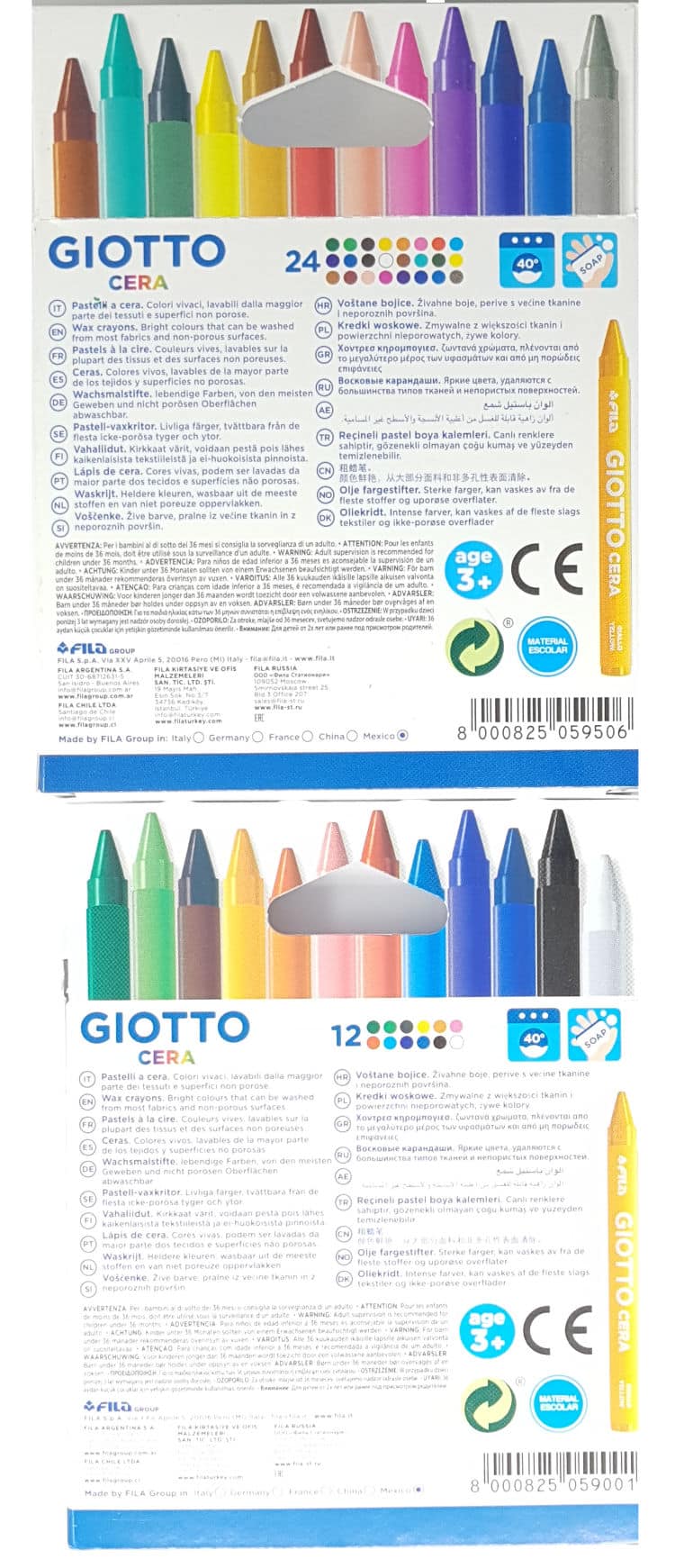 Pastelli a Cera GIOTTO Super Lavabili Confezioni - immagine 4