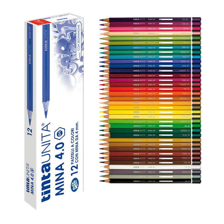 Matite Colorate SINGOLI COLORI Mina 4.0 mm TINTA UNITA Set Scorta - immagine 2