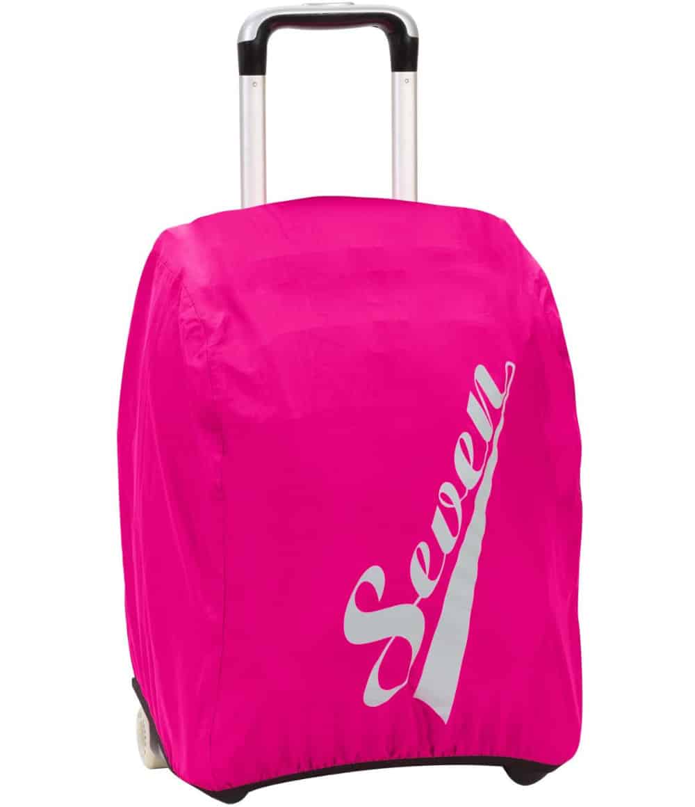 Featured image for “COPRI TROLLEY Impermeabile SEVEN Anti-Pioggia UNIVERSALE Rosa”