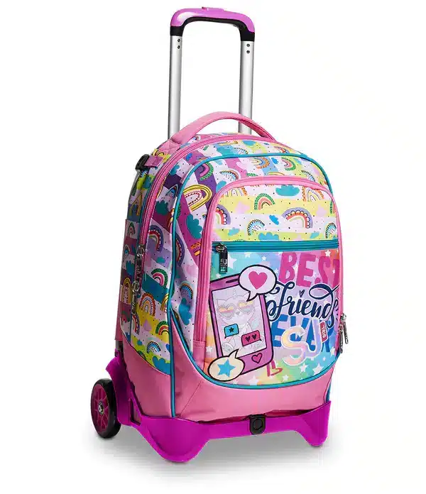 Featured image for “Trolley SJ Separabile 2 RUOTE-COLORBOW GIRL Arcobaleni Gattino”