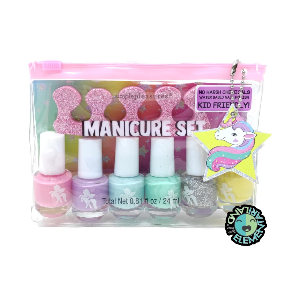 Set Manicure 6 Smalti e 1 Separa Dita Unicorno