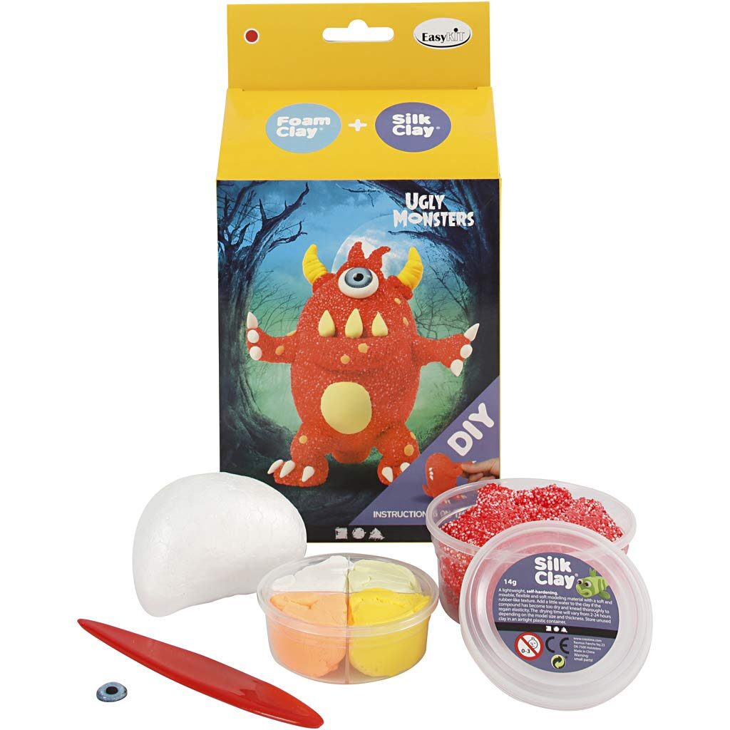 CREA Il tuo Ugly MONSTER ROSSO con Pasta Modellabile
