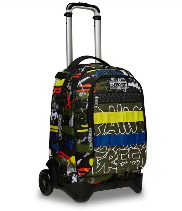 Featured image for “Trolley SEVEN Separabile 2 RUOTE Fluo Belts Bambino”