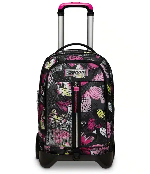 Featured image for “Trolley SEVEN Separabile 2 RUOTE Jack - CUORI Bambina Kiddie Crush”