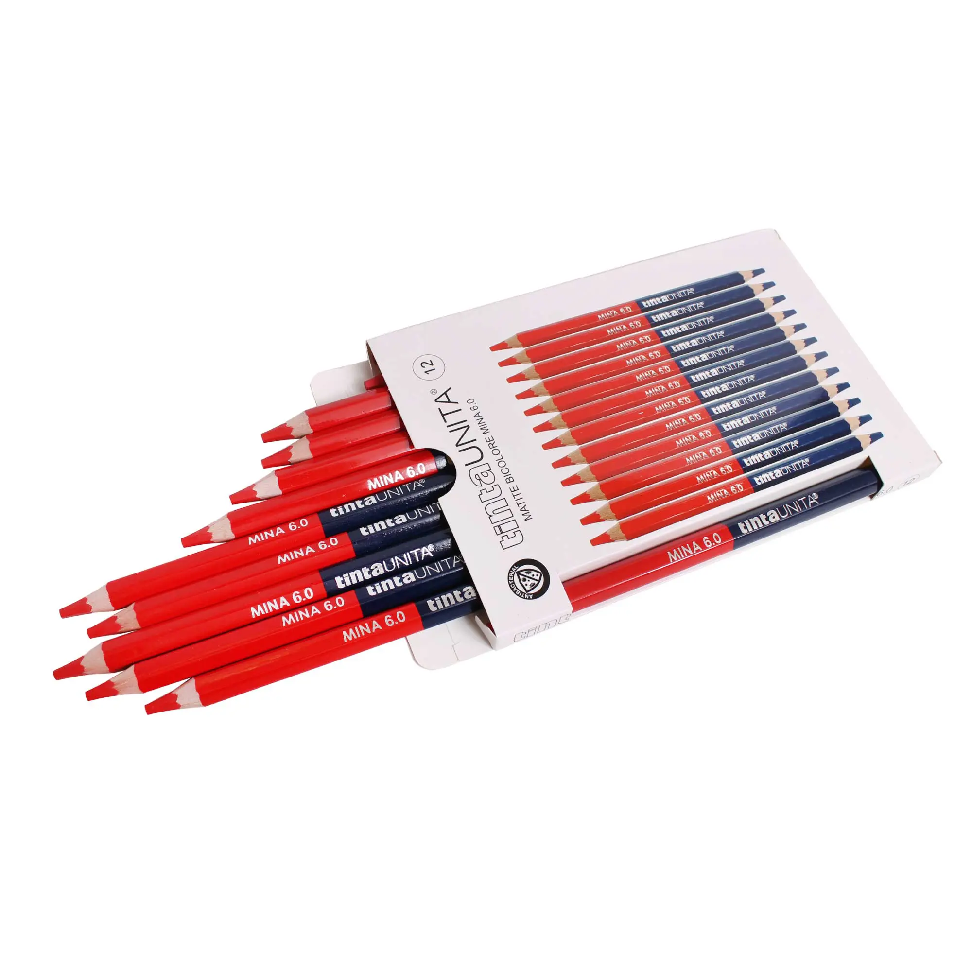 Matitone Bicolore ROSSO-BLU Tinta Unita