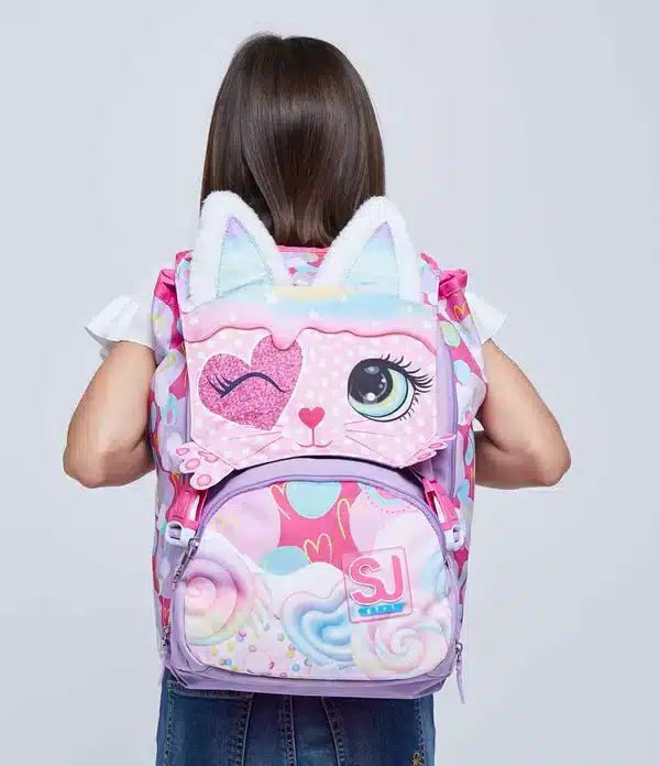 Zaino SJ Estensibile Big Bambina-GATTINO ORECCHIETTE Heart Lolly - immagine 3