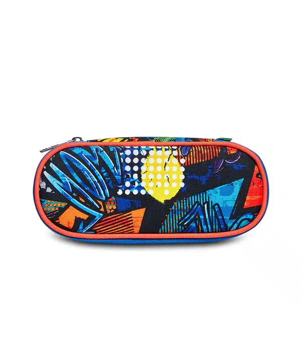 Bustina Portapenne SJ Round Multicolore Facce Boy - immagine 4