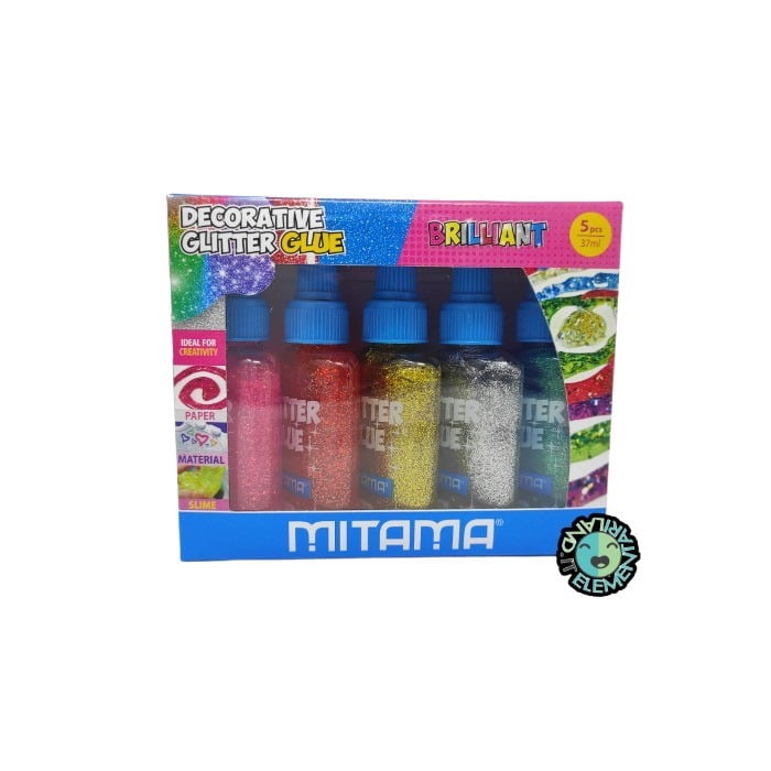 Colle GLITTER METAL 5 Colori Mitama - immagine 3