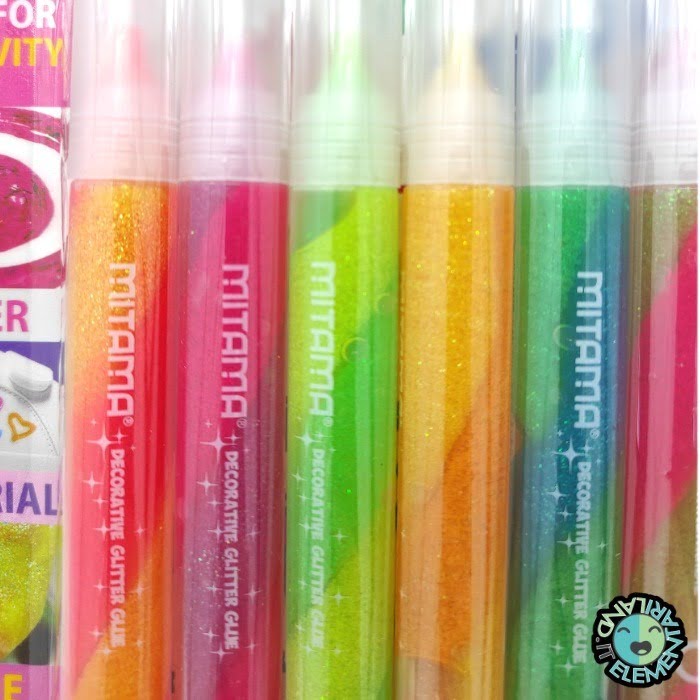 Colle TWIST DOPPIO COLORE Glitter Mitama 6 pezzi - immagine 2