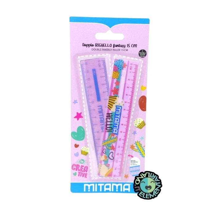 Set 2 Righelli da Astuccio 15 CM MITAMA Lilla