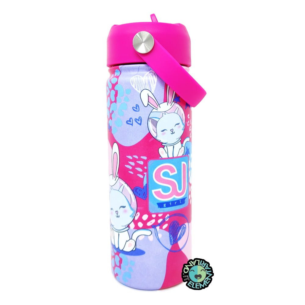 Borraccia SJ Termica 500 ml Bambina Gattino con Orecchiette New - immagine 3