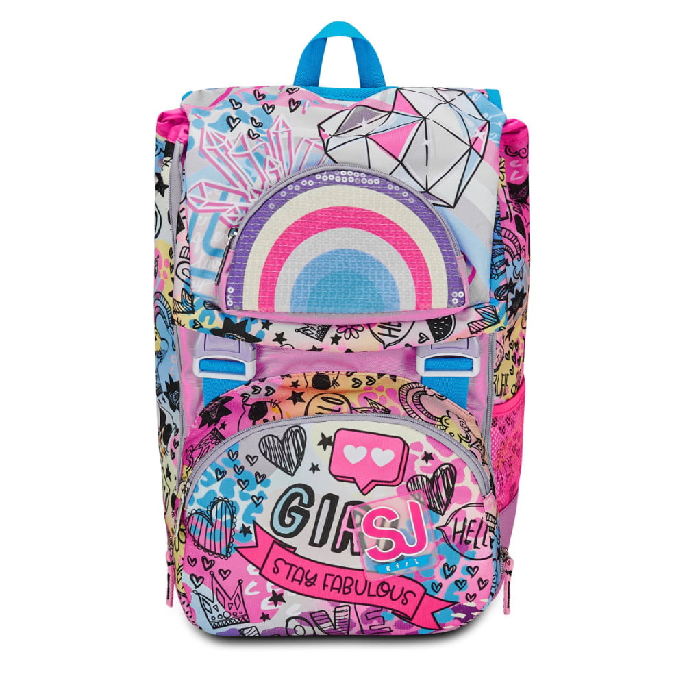 zaino bambina sj estensibile big colorjam girl arcobaleno