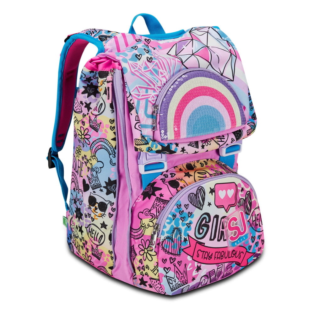 Zaino SJ Estensibile Big Bambina - COLORJAM - Arcobaleno - immagine 3