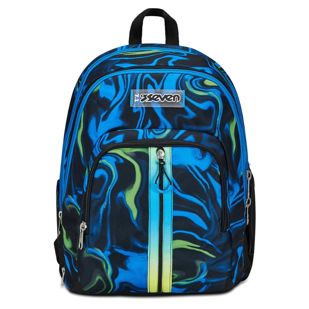 zaino scuola seven advanced detach con zainetto staccabile multishade boy blu onde 2