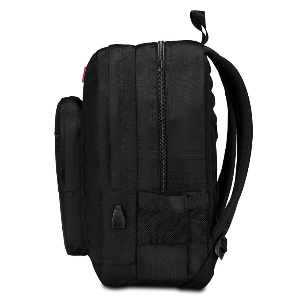 Zaino SEVEN Freethink Nero Tinta Unita con USB PLUG - immagine 4