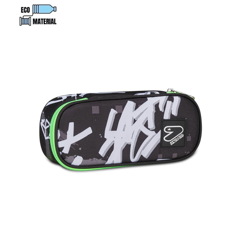 Featured image for “Astuccio Bustina Seven Portapenne Round DROP OVER Graffiti Verde”