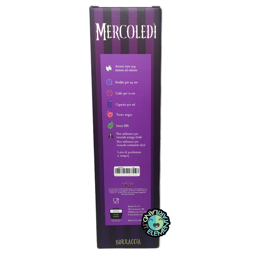 Borraccia MERCOLEDI' ADDAMS Termica 500 ml Bambina Bianca - immagine 4