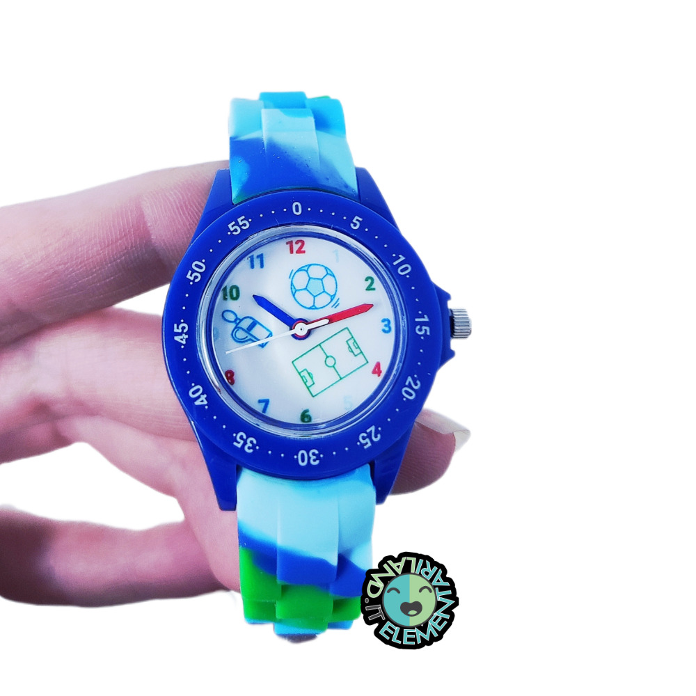Orologio SJ con Braccialetto CALCIO Blu Verde - immagine 3