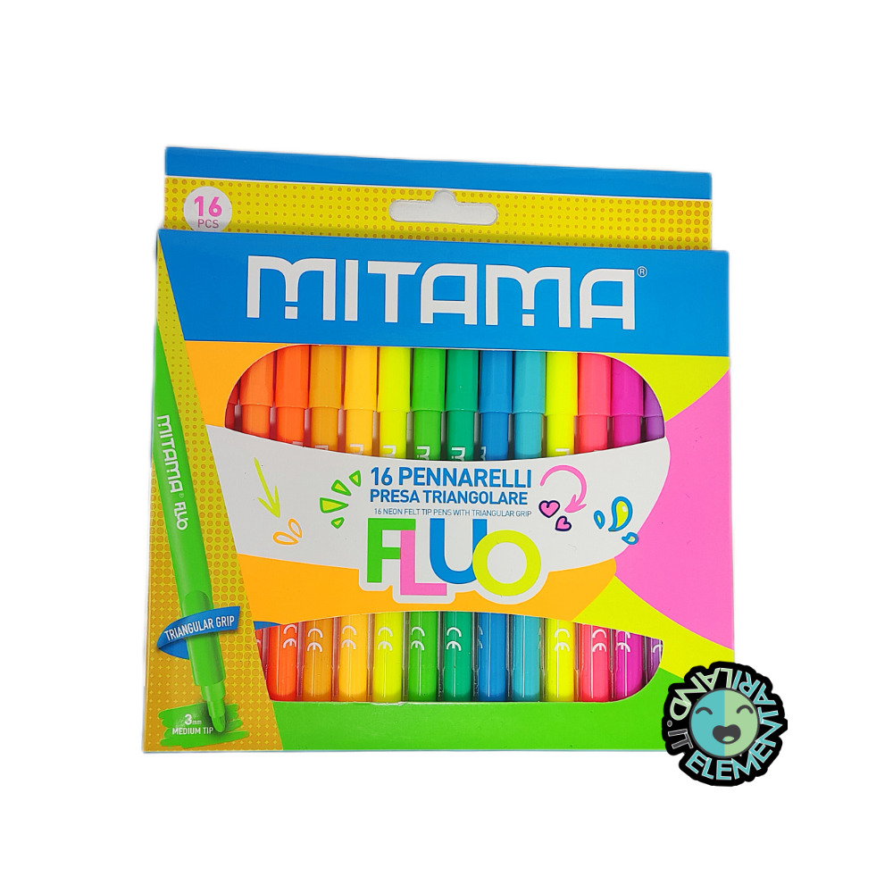 Featured image for “16 Pennarelli FLUO Triangolari Mitama”