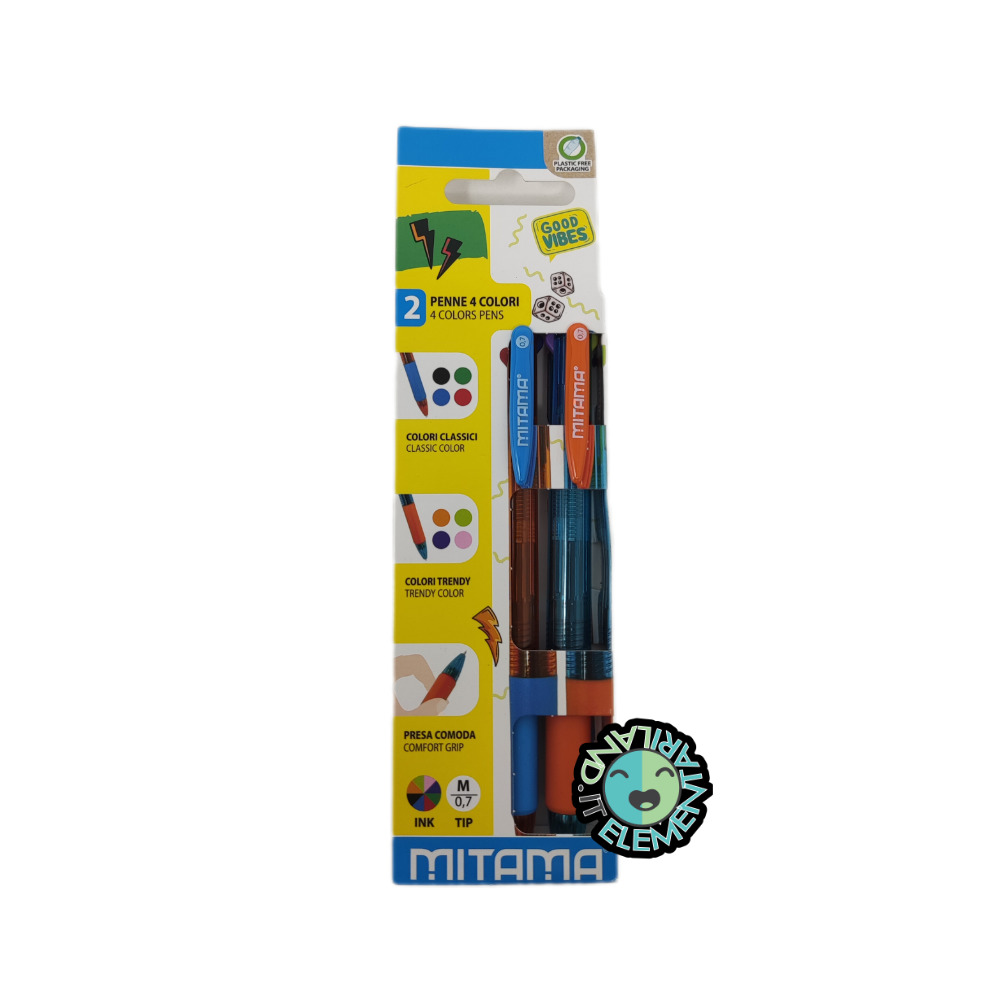 Set Penne MULTICOLORE 4 Colori Pastello e 4 Classici MITAMA - immagine 5