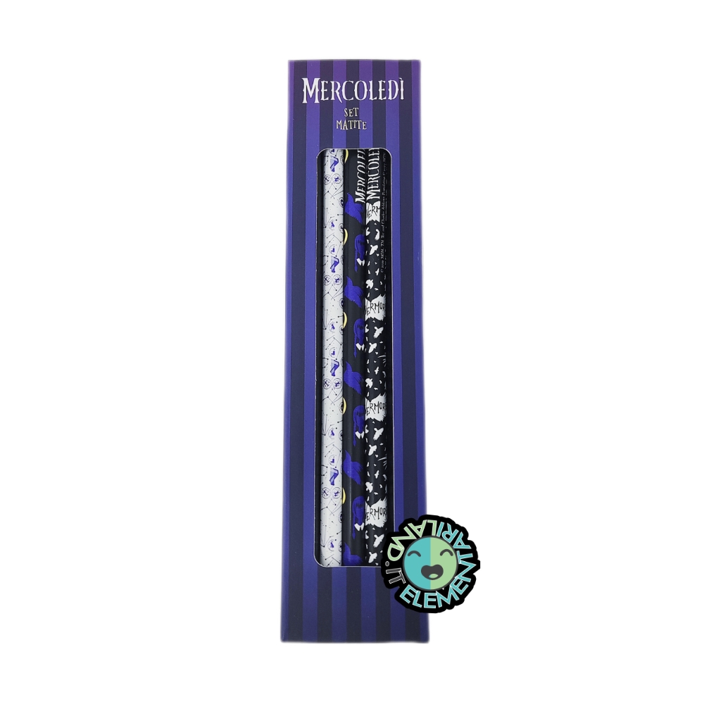 Set 3 Matite con Gommino MERCOLEDI' Addams - immagine 2