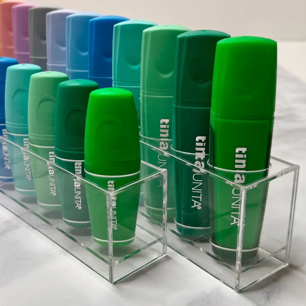 Set Evidenziatori Tinta Unita con Supporto da Scrivania - immagine 3