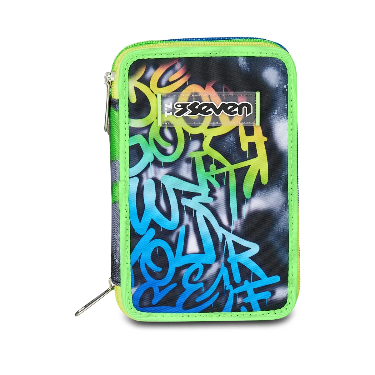 Astuccio SEVEN 3 Zip - SPRINT PAINT BOY - Graffiti Verde Bambino - immagine 6