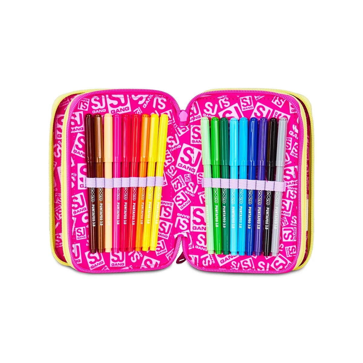 Astuccio SJ 3 ZIP - CUORI - Game Led Girl Bambina - immagine 4