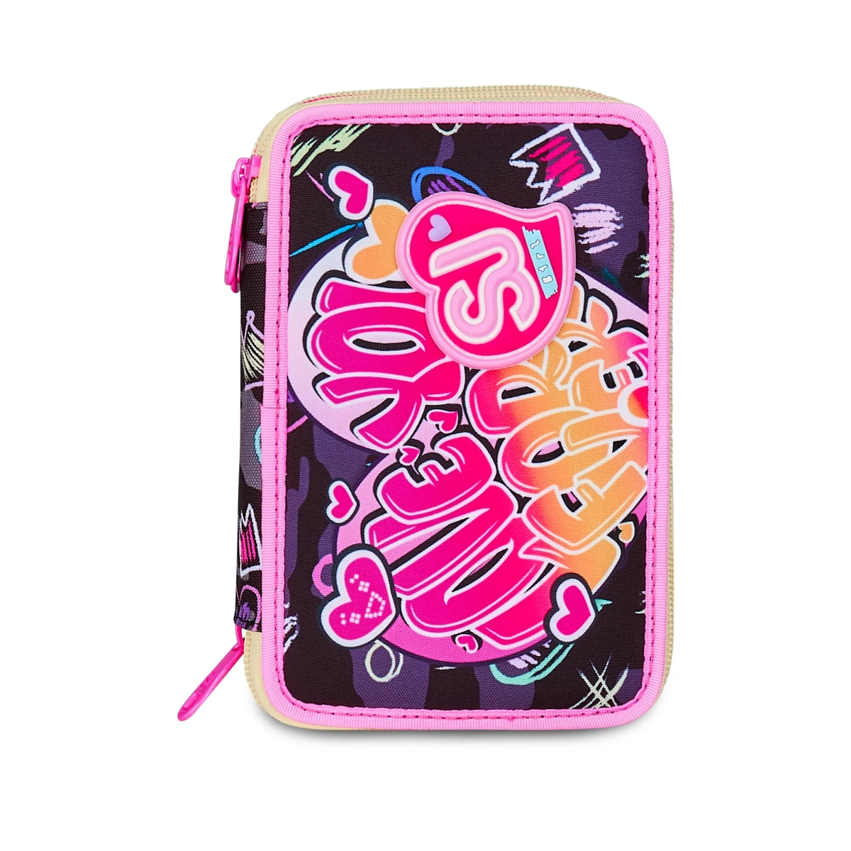 Astuccio SJ 3 ZIP - CUORI - Game Led Girl Bambina - immagine 6