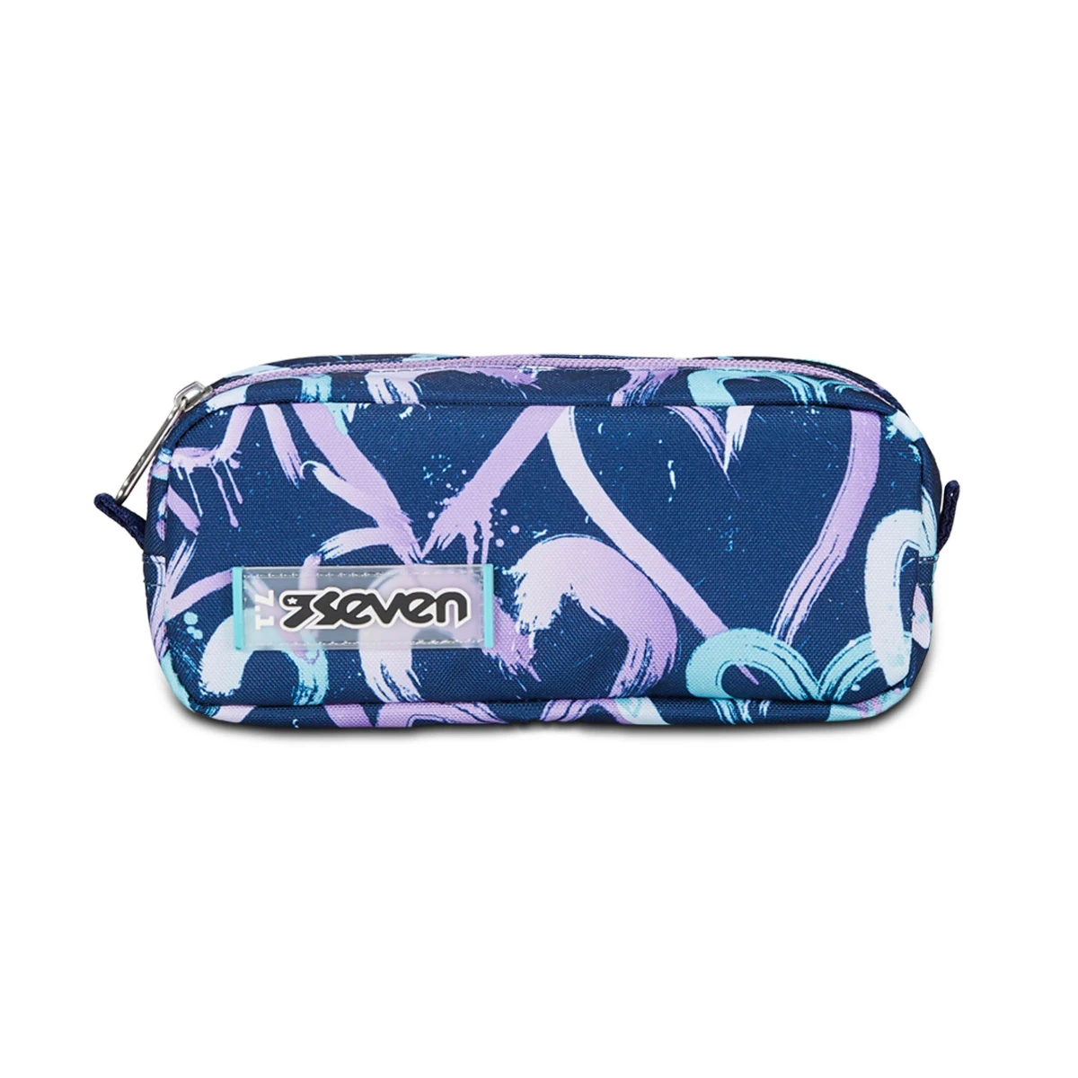 Astuccio Bustina SEVEN Portapenne DOPPIO - CRYSTAL PURPLE - Cuori - immagine 3