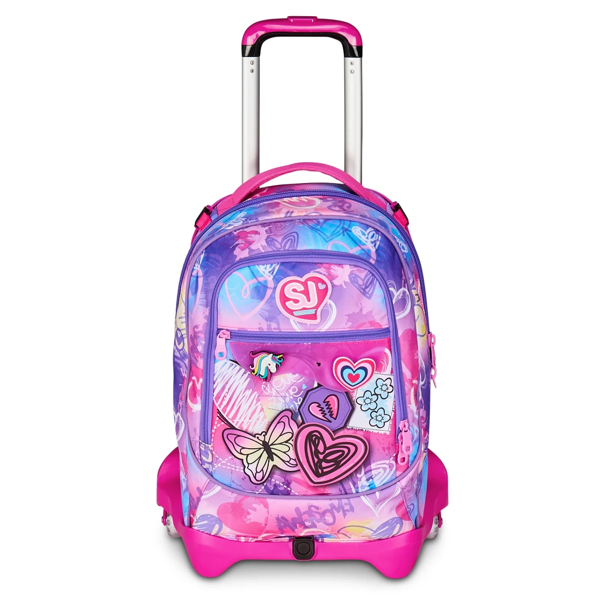 Featured image for “Trolley SJ Separabile 3 RUOTE - CUORI Con Pin - Tinypatch Girl Bambina”