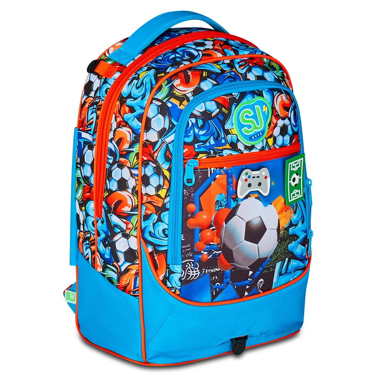 Trolley SJ Separabile 3 RUOTE - CALCIO Con Pin - Tinypatch Boy Bambino - immagine 10