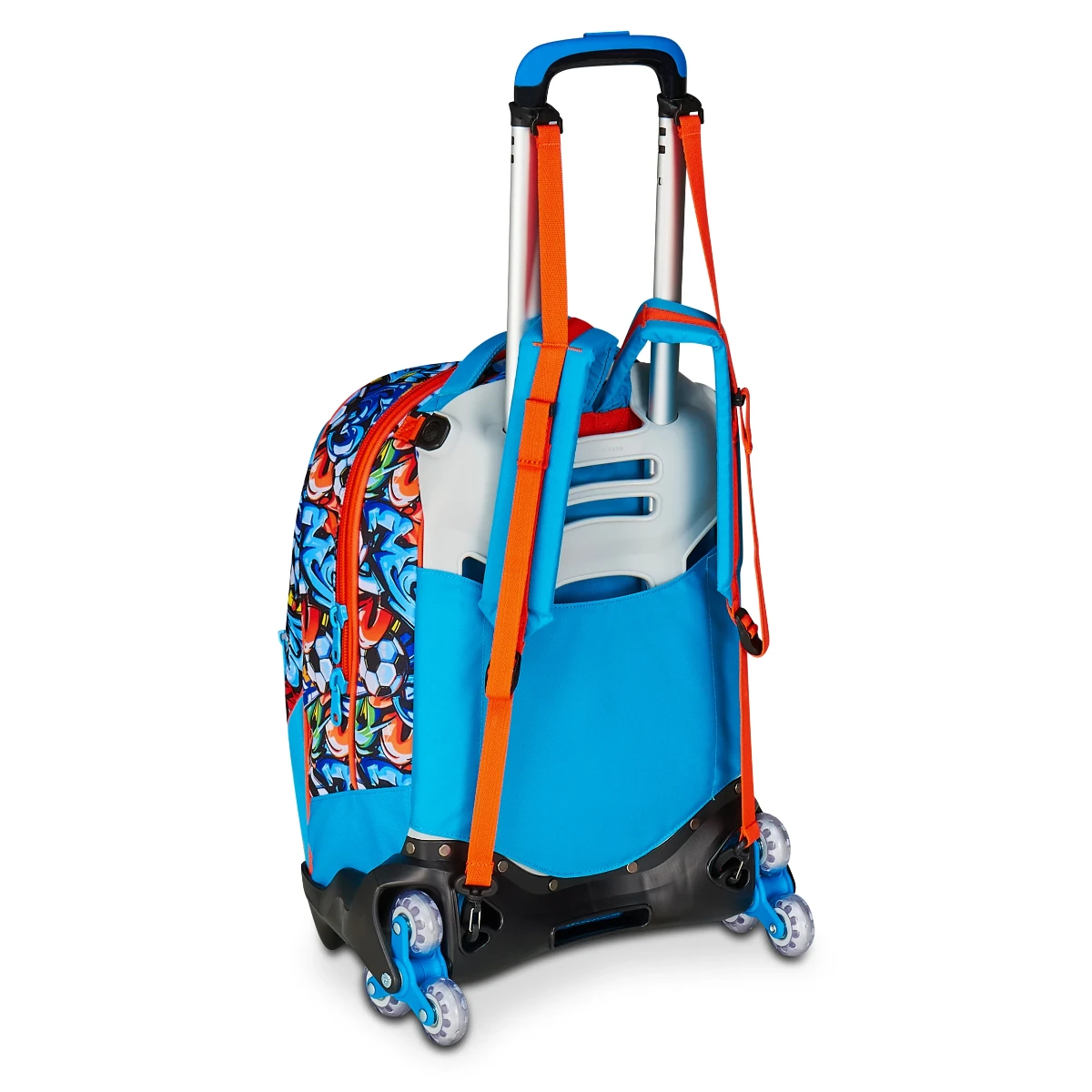 Trolley SJ Separabile 3 RUOTE - CALCIO Con Pin - Tinypatch Boy Bambino - immagine 2