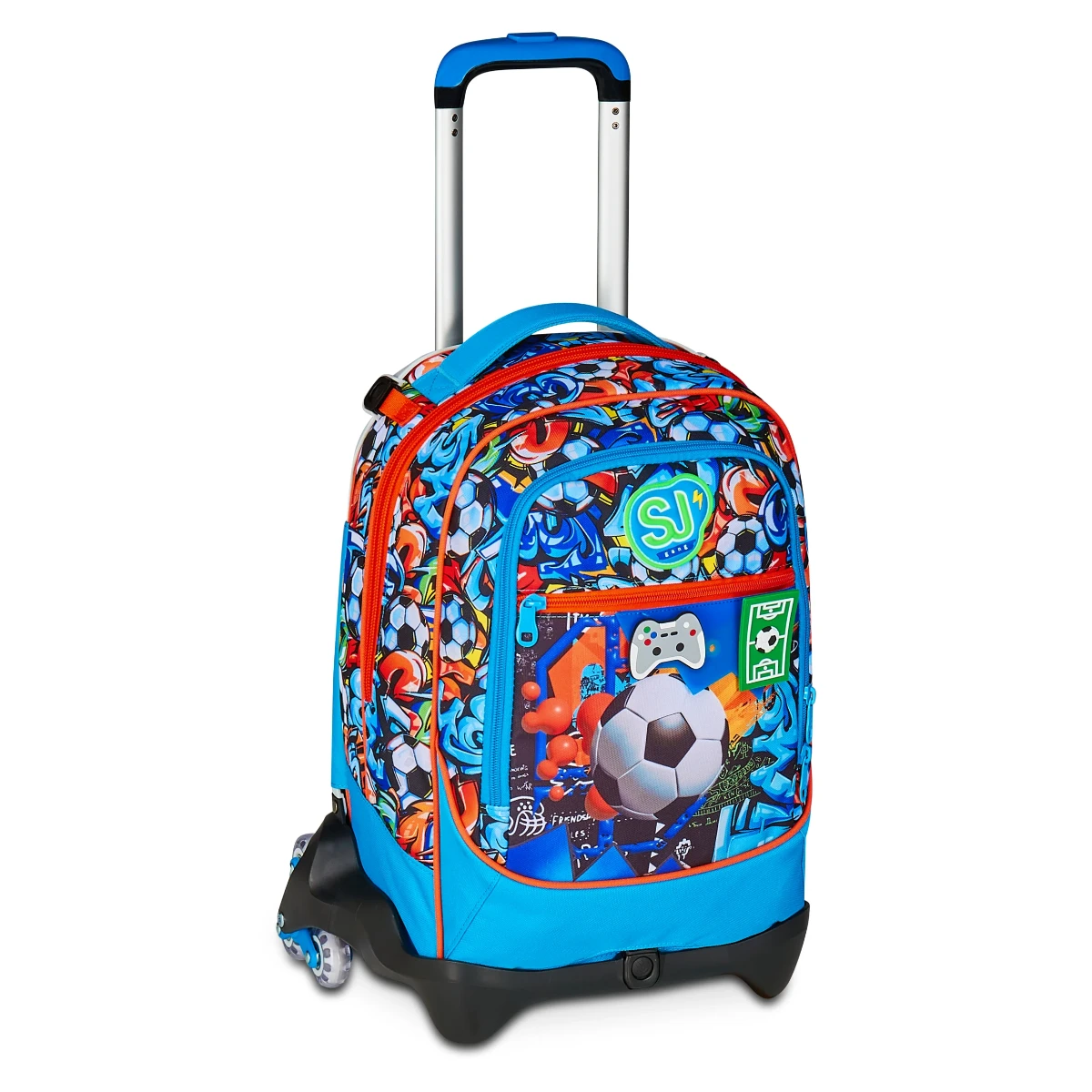 Trolley SJ Separabile 3 RUOTE - CALCIO Con Pin - Tinypatch Boy Bambino - immagine 3