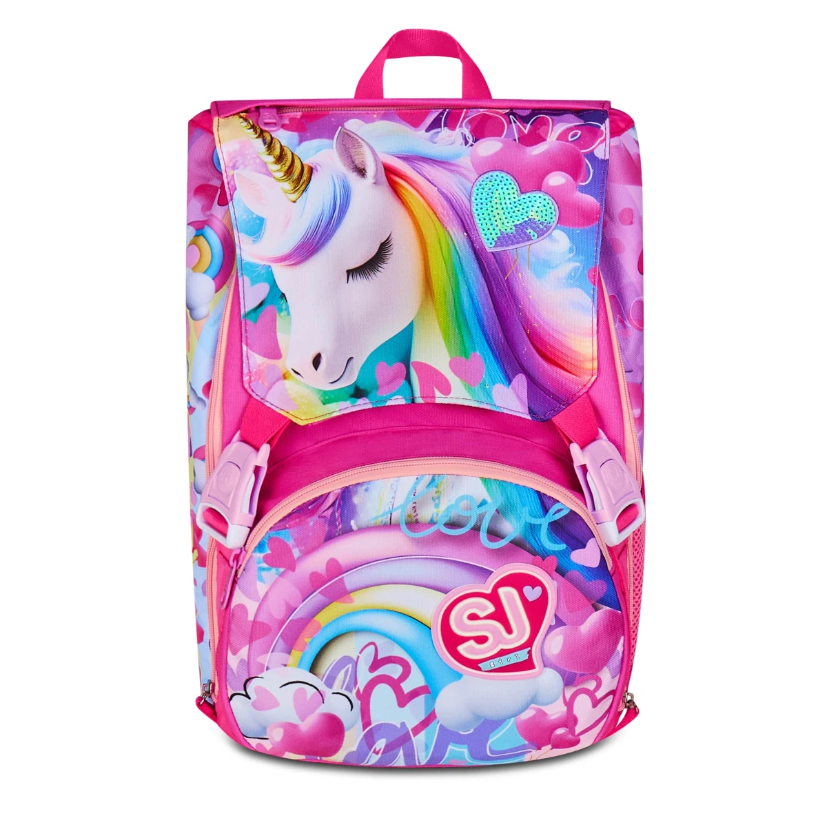 Featured image for “Zaino SJ Estensibile Big Bambina - FLYUNICORN GIRL - Unicorno Con Ali”