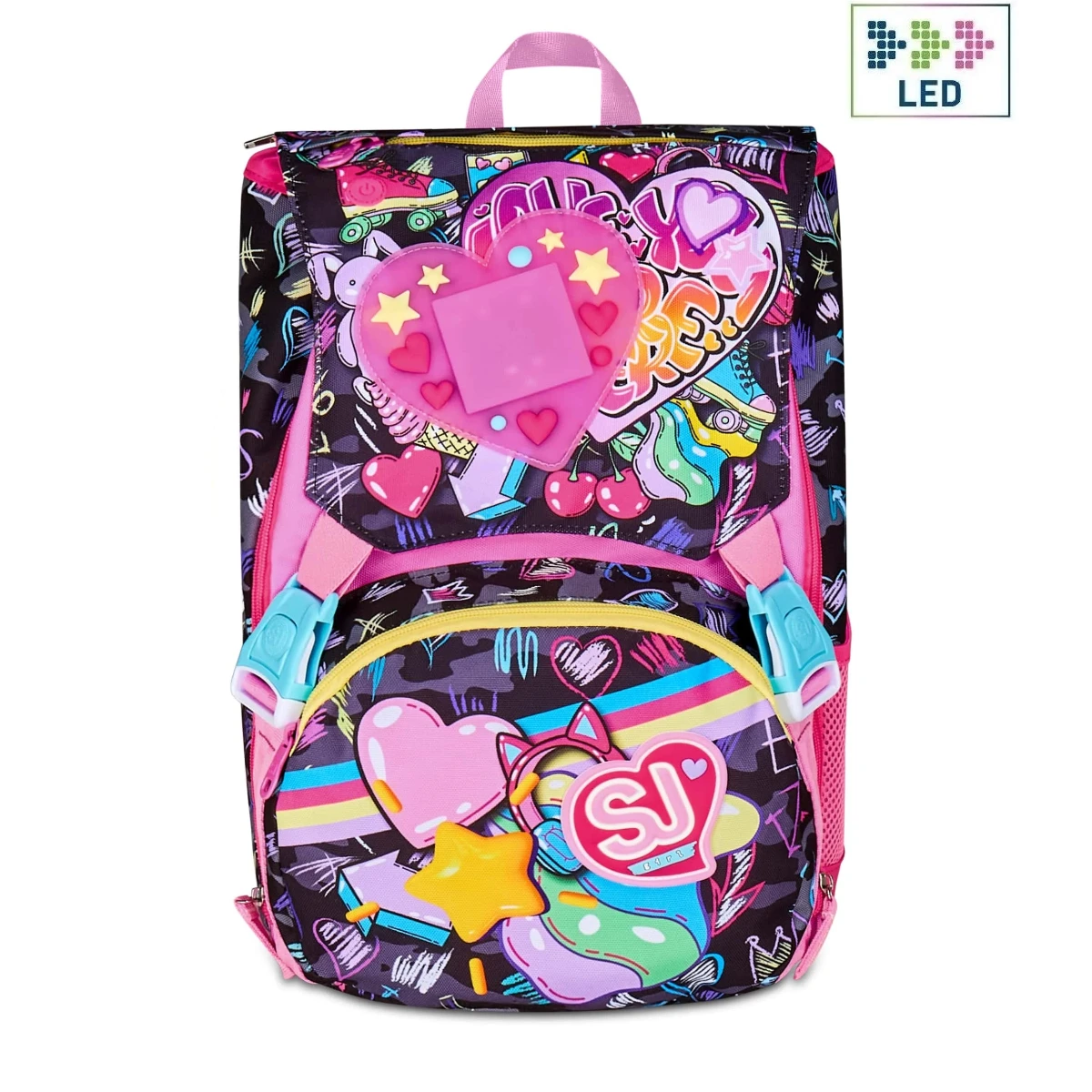 Featured image for “Zaino SJ Estensibile Big Bambina - GAME LED GIRL - Cuore con Luce”