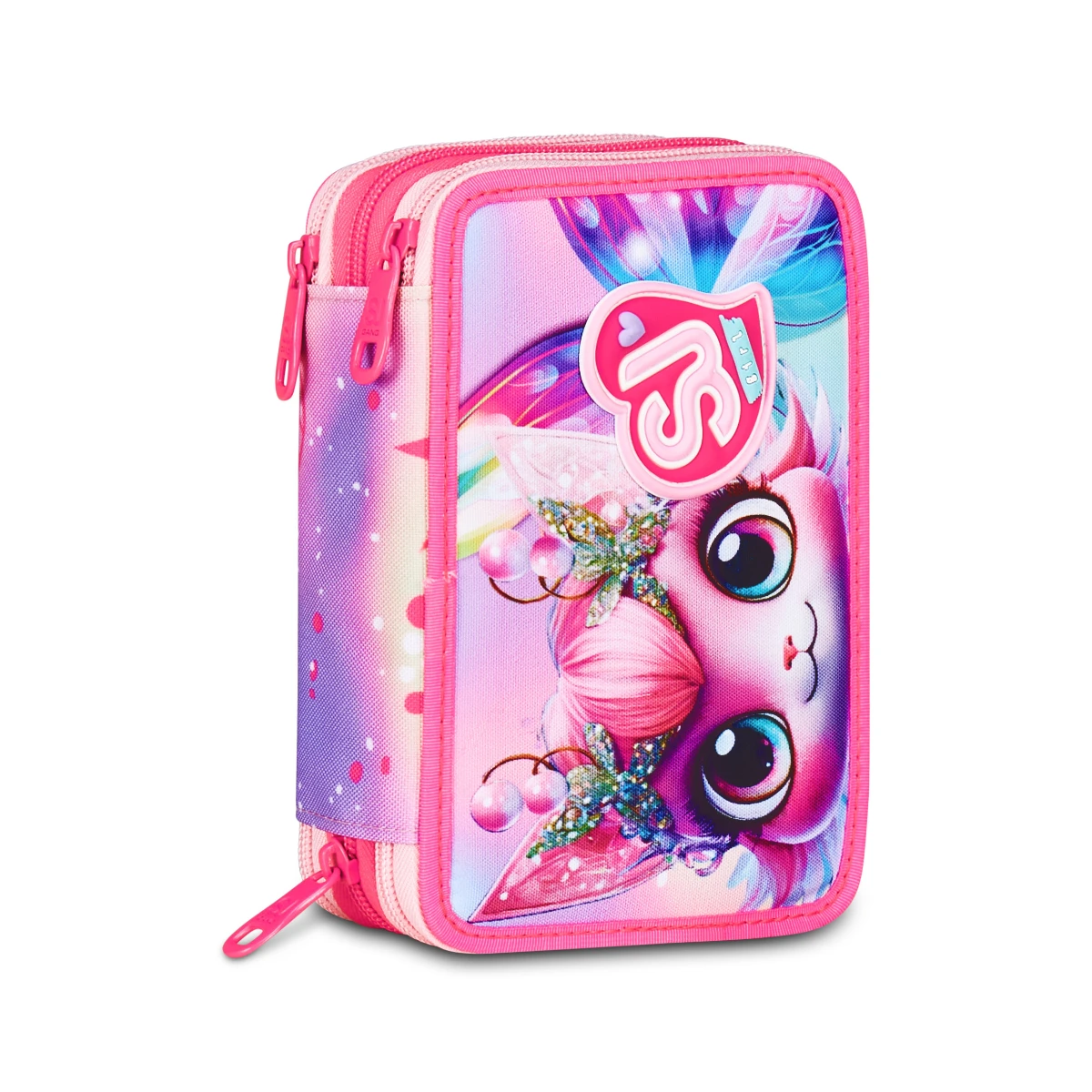 Featured image for “Astuccio SJ 3 ZIP - GATTO ROSA - Cat Led Girl Bambina”