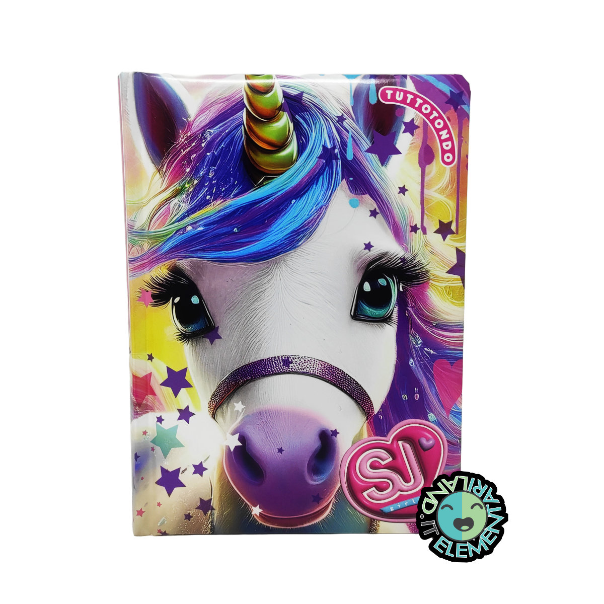 Featured image for “Diario Scuola Elementare DATATO 2025-2026 SJ Bambina Unicorno Occhi Grandi”