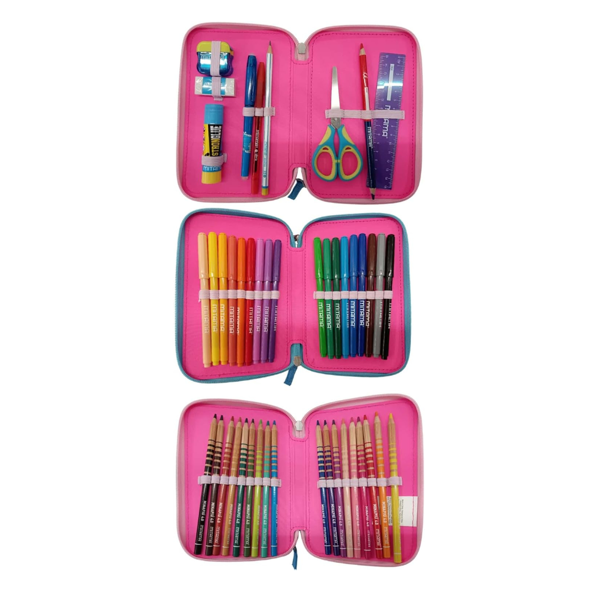 Astuccio ANIMALI 3 Zip - GATTINO AZZURRO - - immagine 2