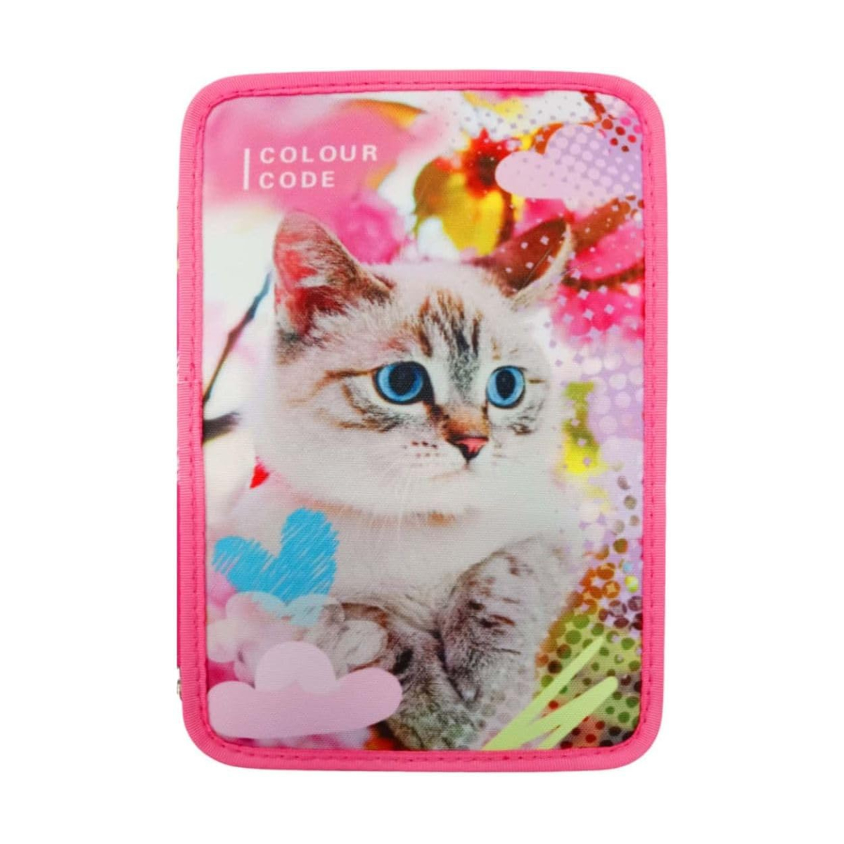 Featured image for “Astuccio ANIMALI 3 Zip - GATTINO ROSA -”