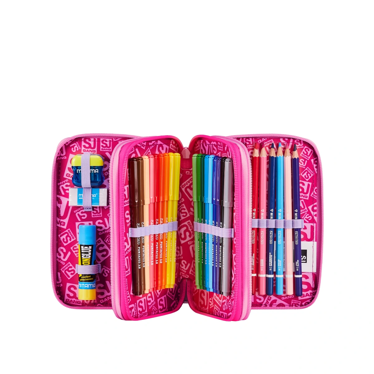 Astuccio SJ 3 ZIP - SOFT POUCH GIRL - Arcobaleno Bambina - immagine 3