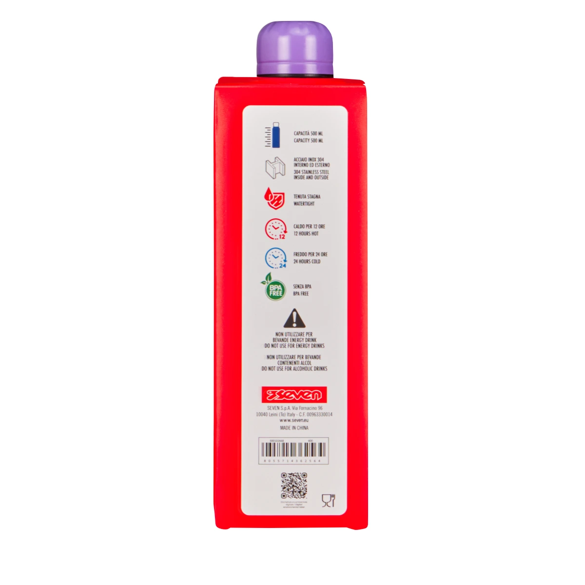 Borraccia Seven Termica Bambina - LOVEPASS - Cuore Lilla - immagine 4