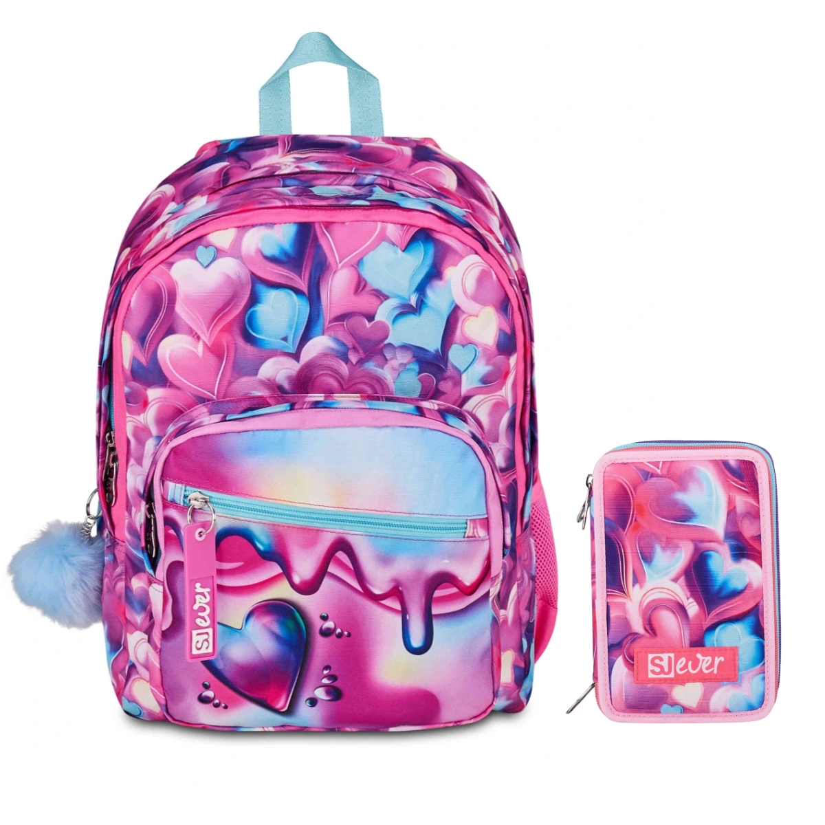 Featured image for “PACCHETTO Zaino + Astuccio SJ Ever Bambina - PINK BEAT -”