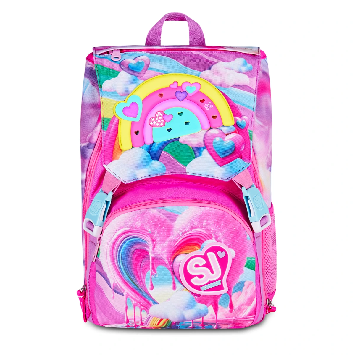 Zaino SJ Estensibile Big Bambina - JOYFUL PINS GIRL - Arcobaleno con PINS Attacca Stacca - immagine 8