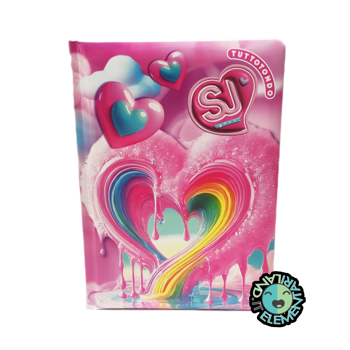 Featured image for “Diario Scuola Elementare DATATO 2026-2027 SJ Bambina Cuore Arcobaleno”