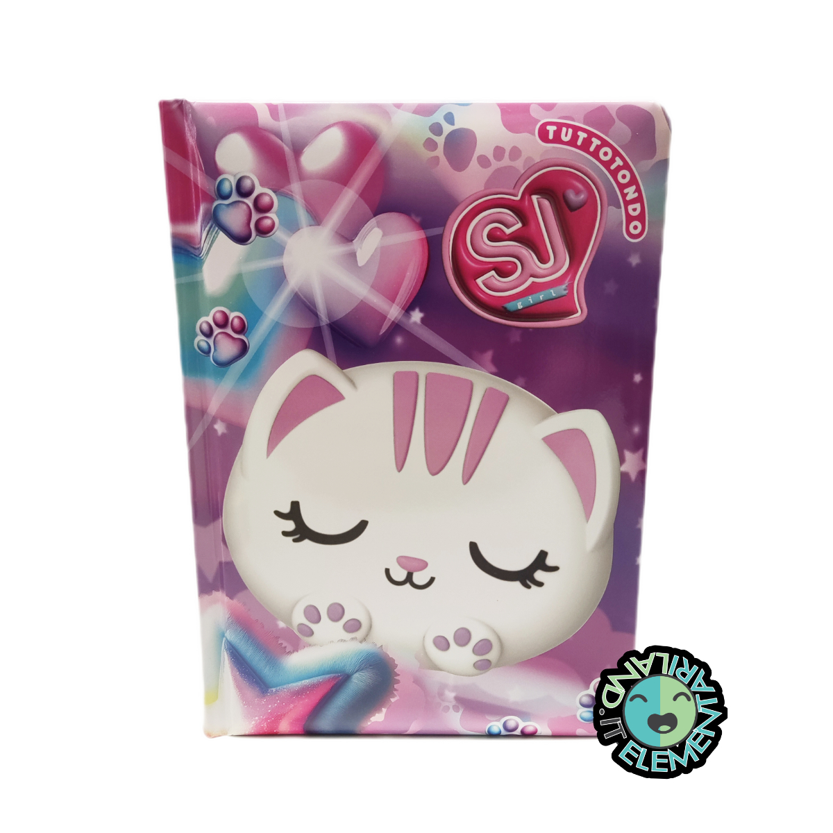 Featured image for “Diario Scuola Elementare DATATO 2026-2027 SJ Bambina Gattino Bianco”