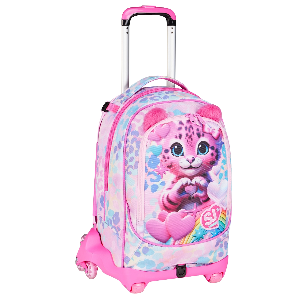 Trolley SJ Separabile 8 RUOTE - HEART BUDDY GIRL - Tigrotto Rosa Bambina - immagine 3
